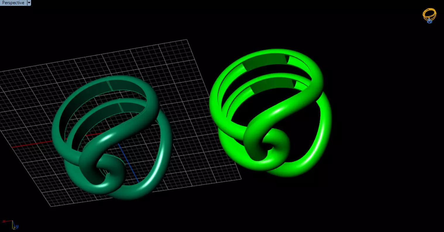 minimal knot ring 3D print model_29