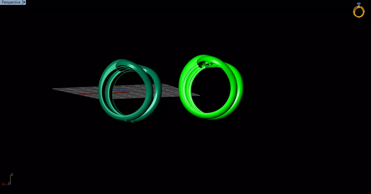 minimal knot ring 3D print model_50