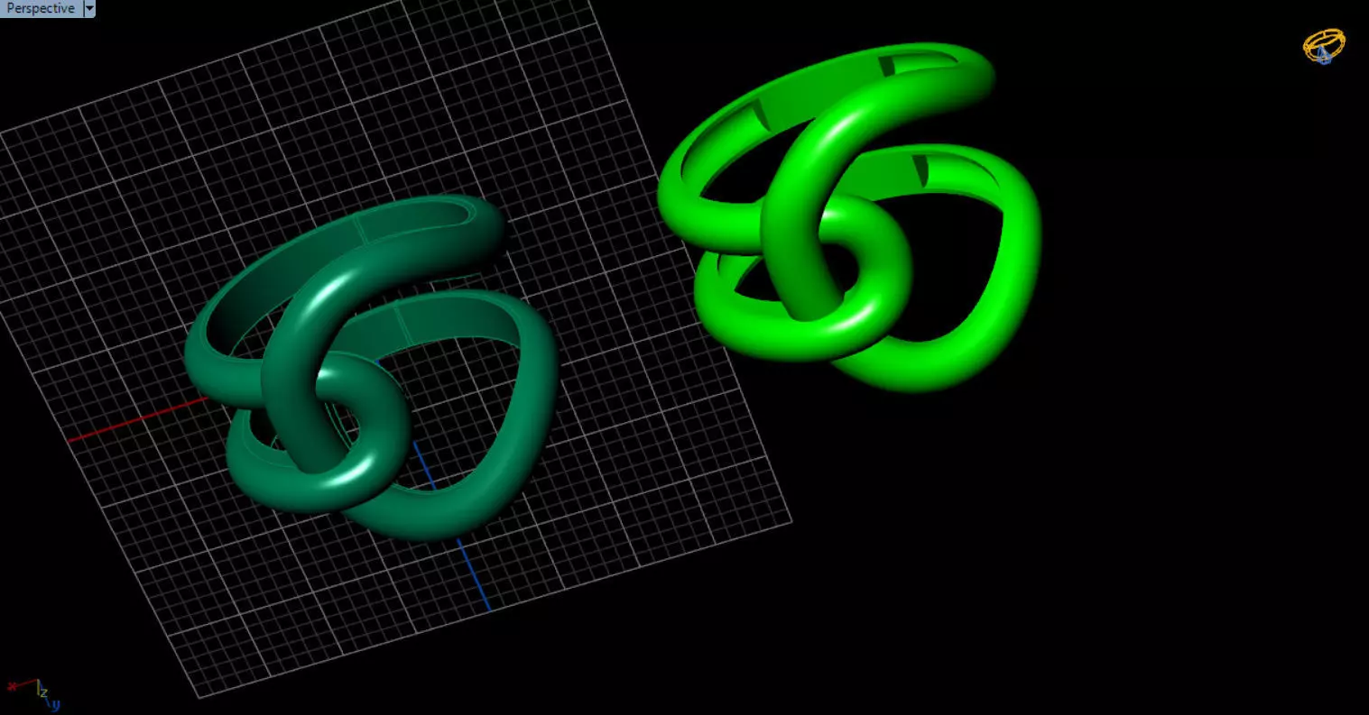 minimal knot ring 3D print model_63