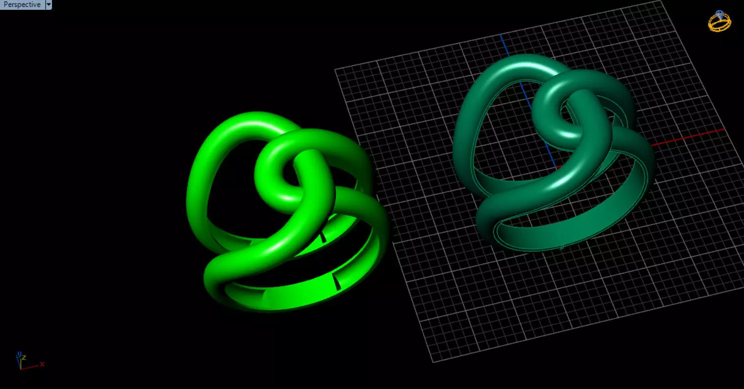 minimal knot ring 3D print model_8