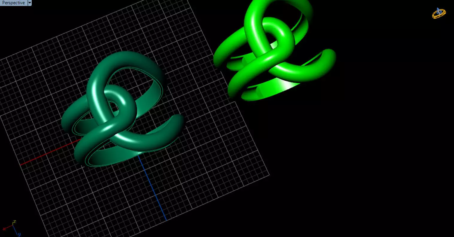 minimal knot ring 3D print model_65