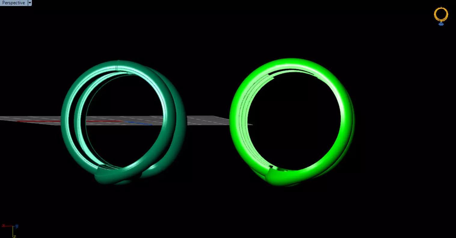 minimal knot ring 3D print model_61