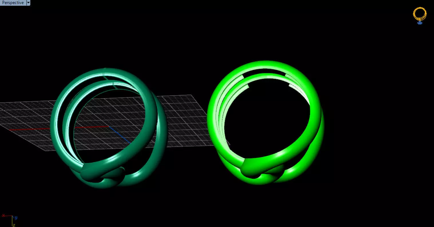 minimal knot ring 3D print model_28