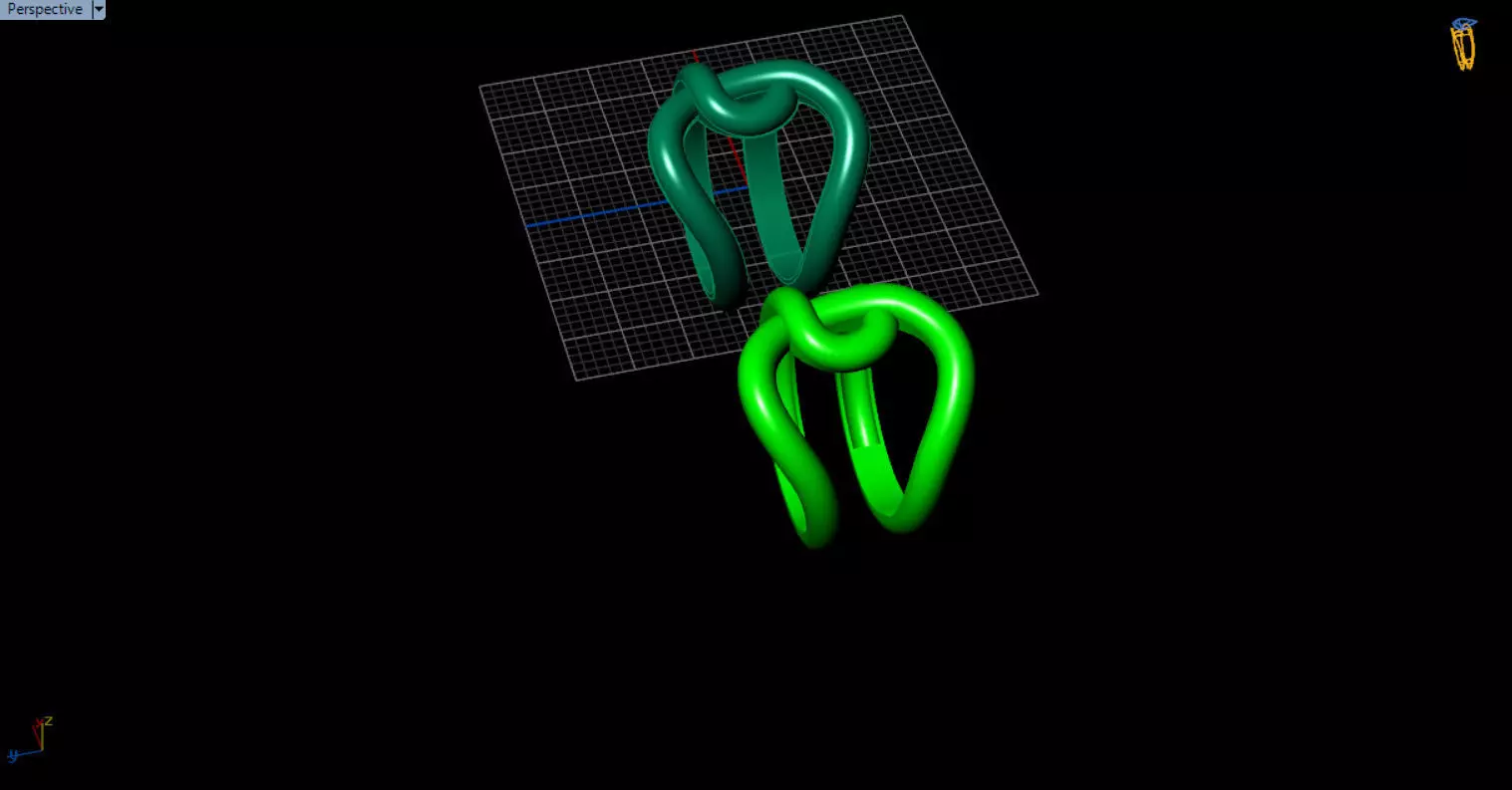 minimal knot ring 3D print model_46