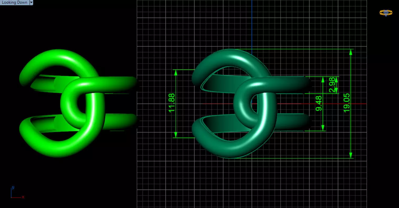 minimal knot ring 3D print model_4