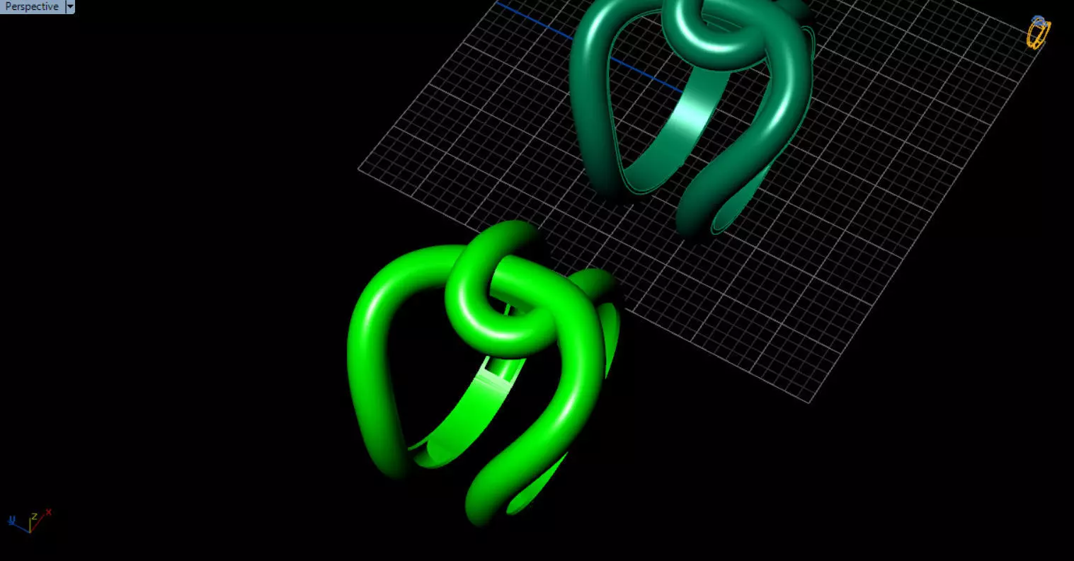 minimal knot ring 3D print model_42