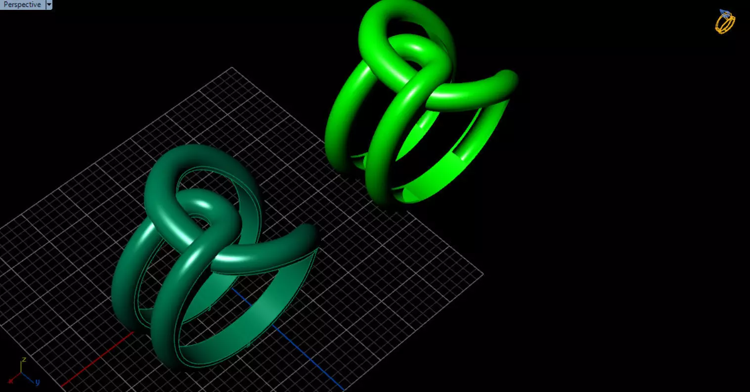 minimal knot ring 3D print model_33