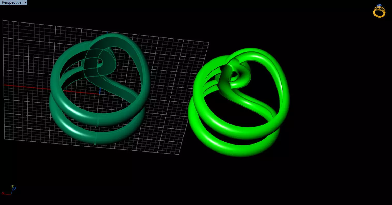 minimal knot ring 3D print model_19