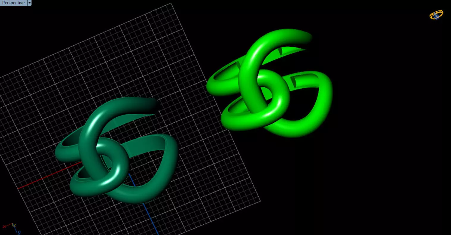 minimal knot ring 3D print model_30