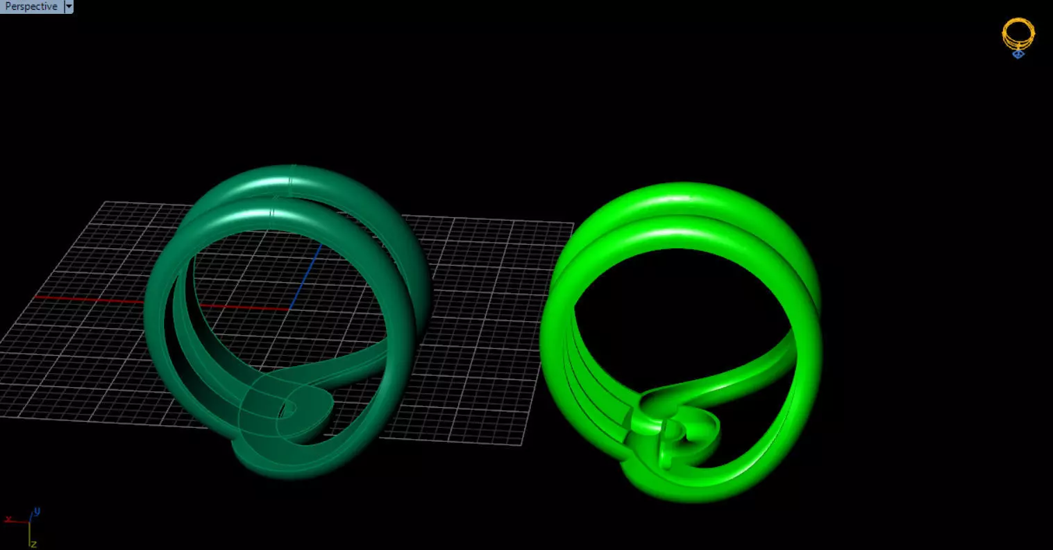 minimal knot ring 3D print model_60