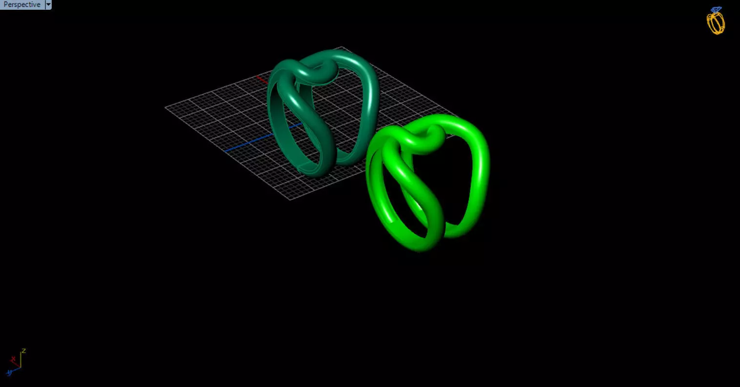 minimal knot ring 3D print model_47