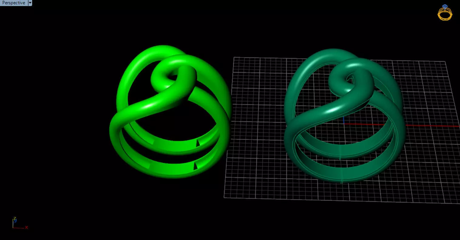 minimal knot ring 3D print model_10