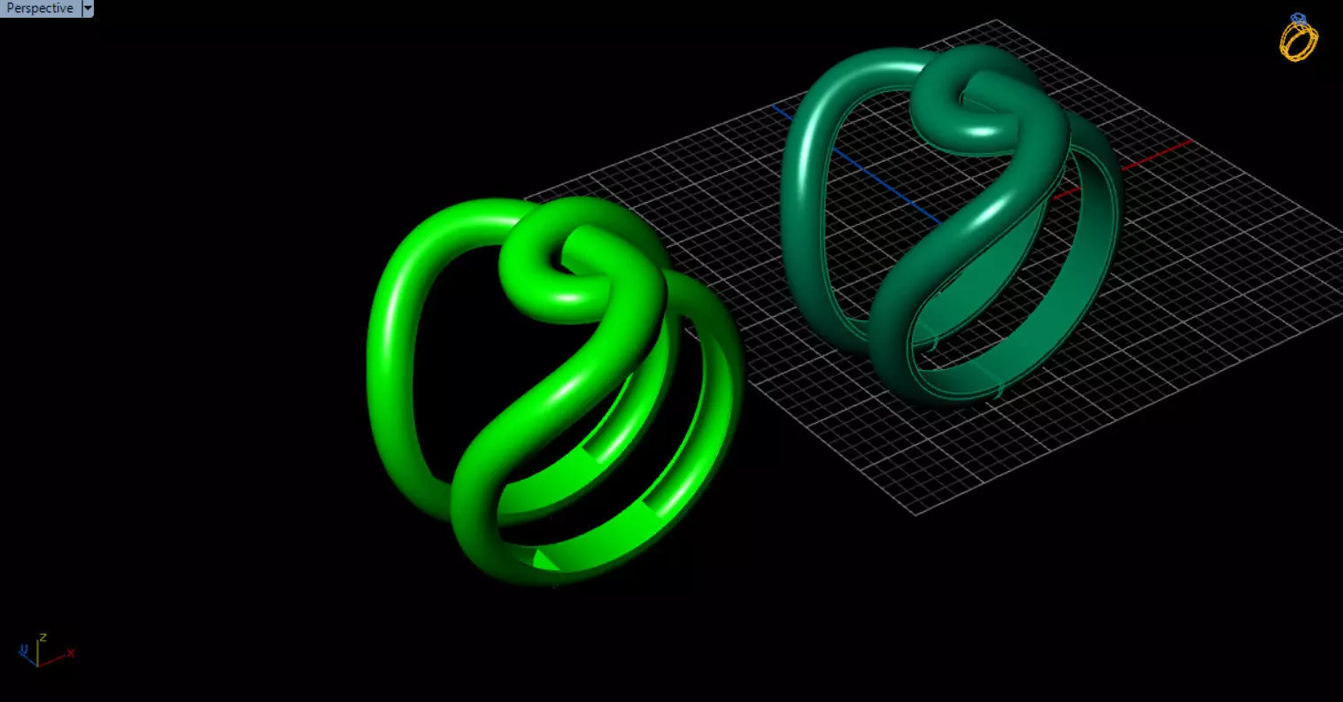 minimal knot ring 3D print model_41