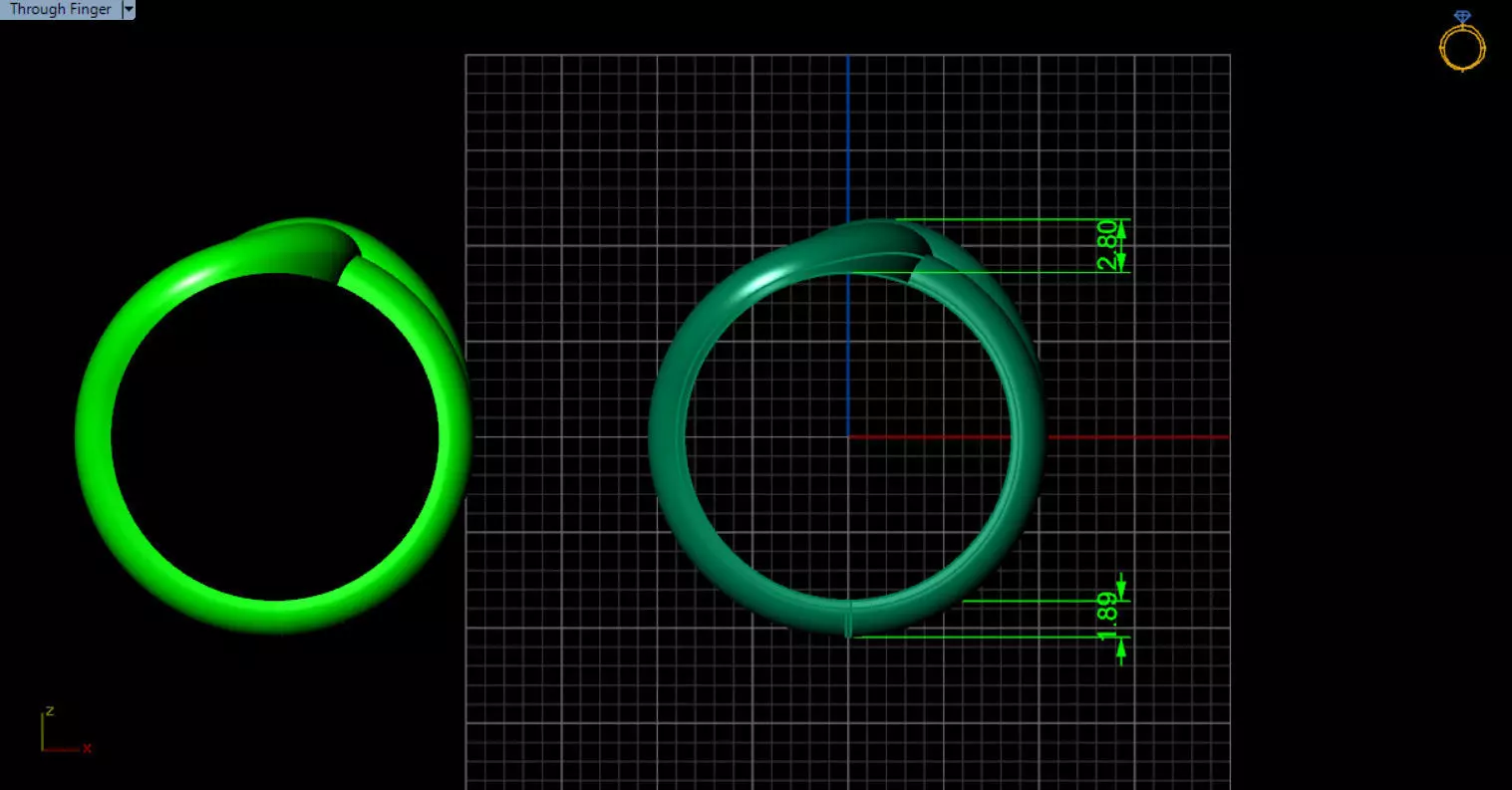 minimal knot ring 3D print model_5