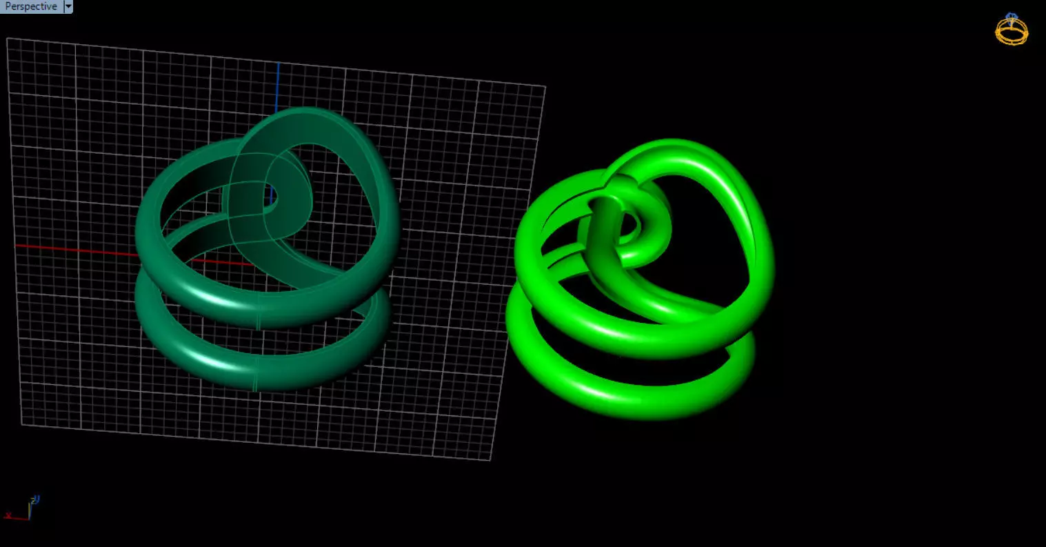 minimal knot ring 3D print model_20