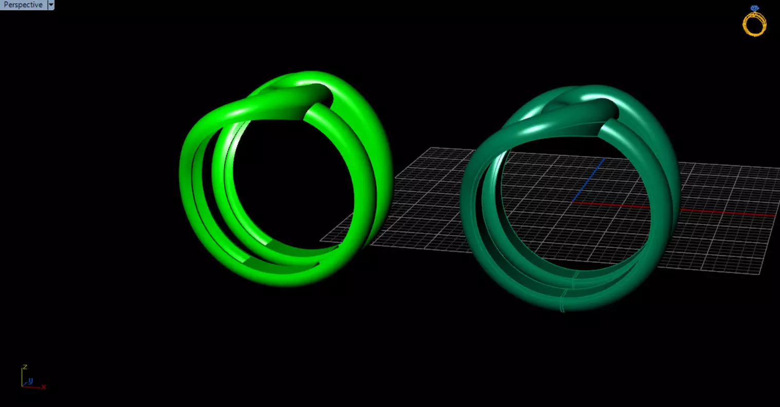 minimal knot ring 3D print model_38