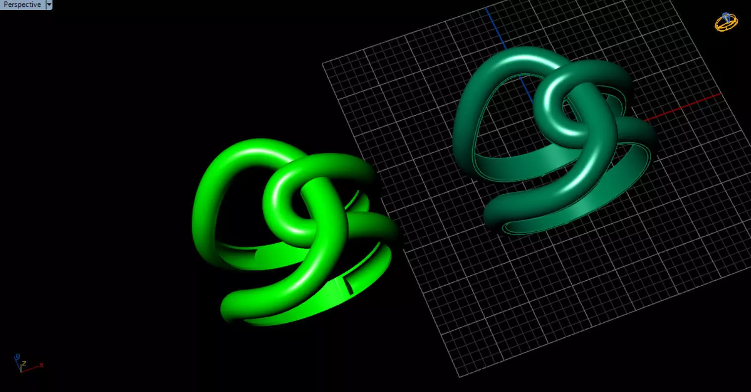 minimal knot ring 3D print model_7