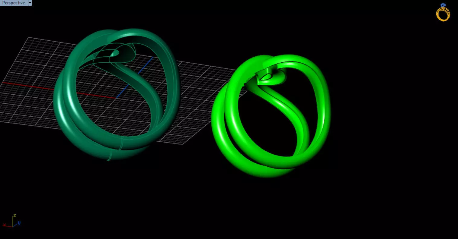 minimal knot ring 3D print model_18