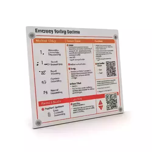 Emergency Instruction Model Pack with Detailed Design Low-poly 3D model
