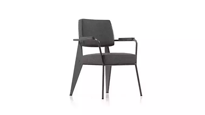 Vitra  Fauteuil direction by Jean Prouve 3D model