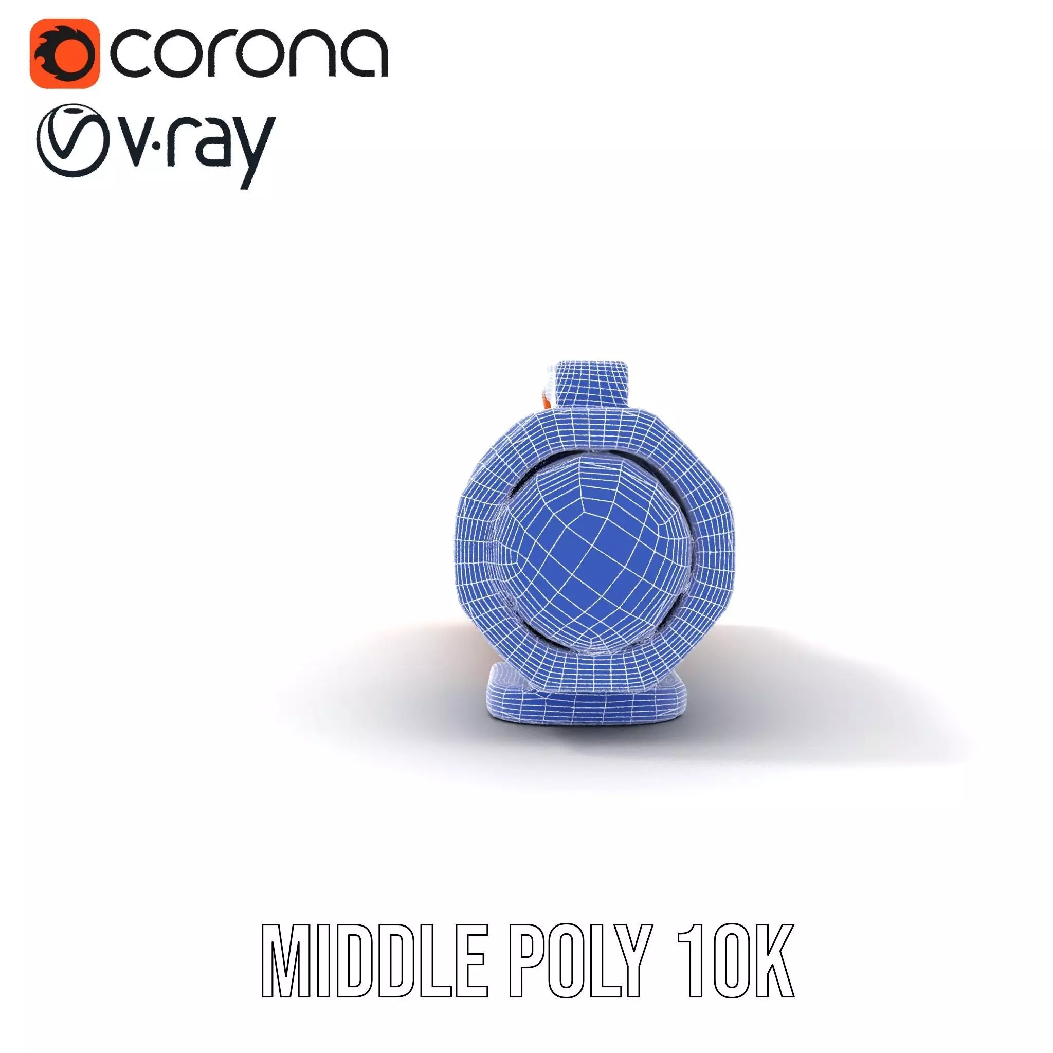 Orange LED Flashlight model pack Low-poly 3D model_26