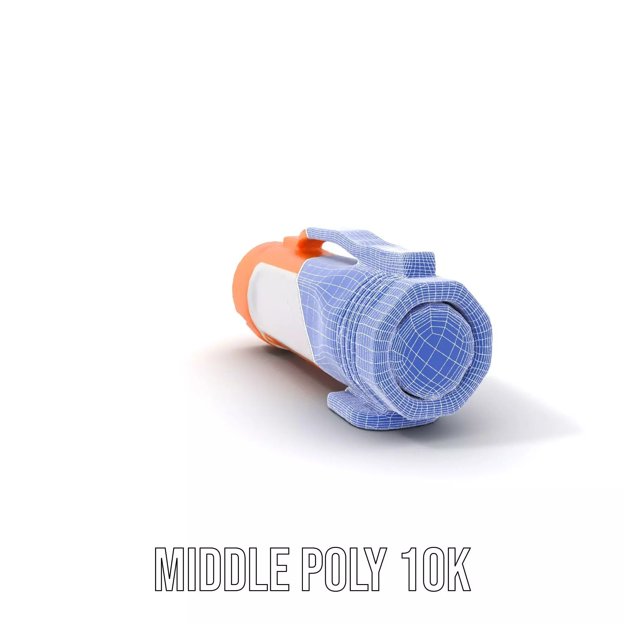 Orange LED Flashlight model pack Low-poly 3D model_18