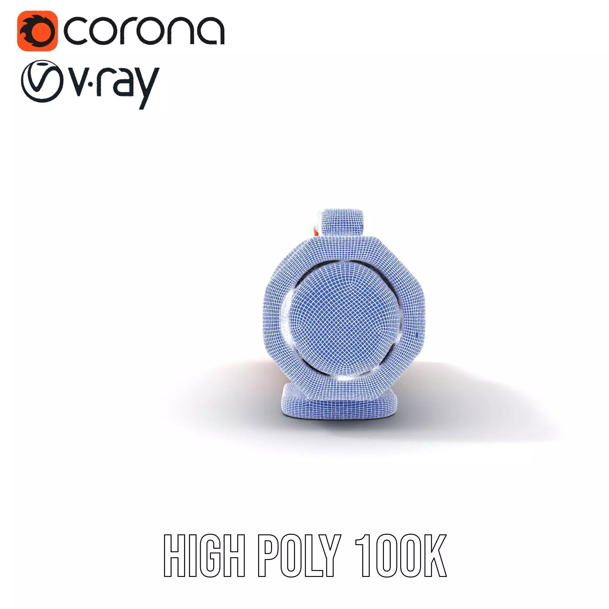 Orange LED Flashlight model pack Low-poly 3D model_28