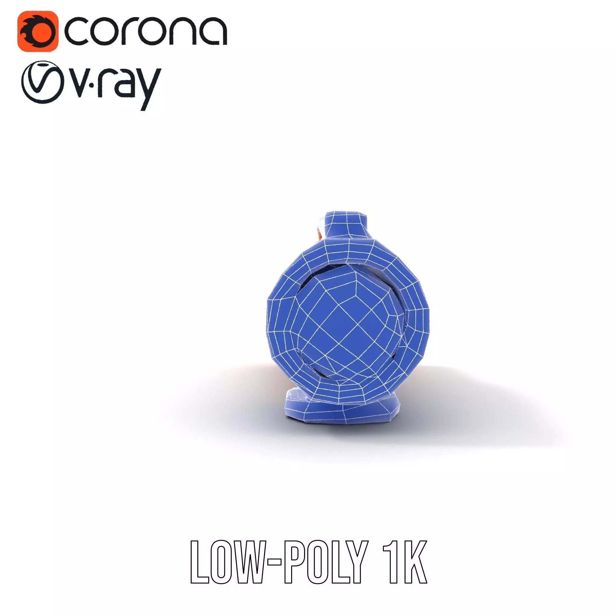 Orange LED Flashlight model pack Low-poly 3D model_17