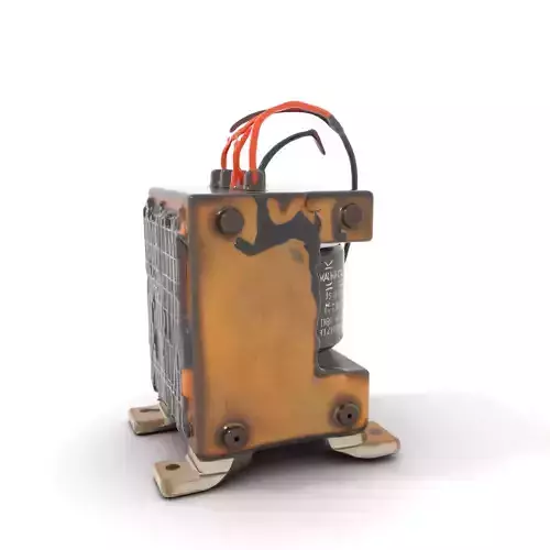 Industrial Transformer with Wiring Model Pack Low-poly 3D model