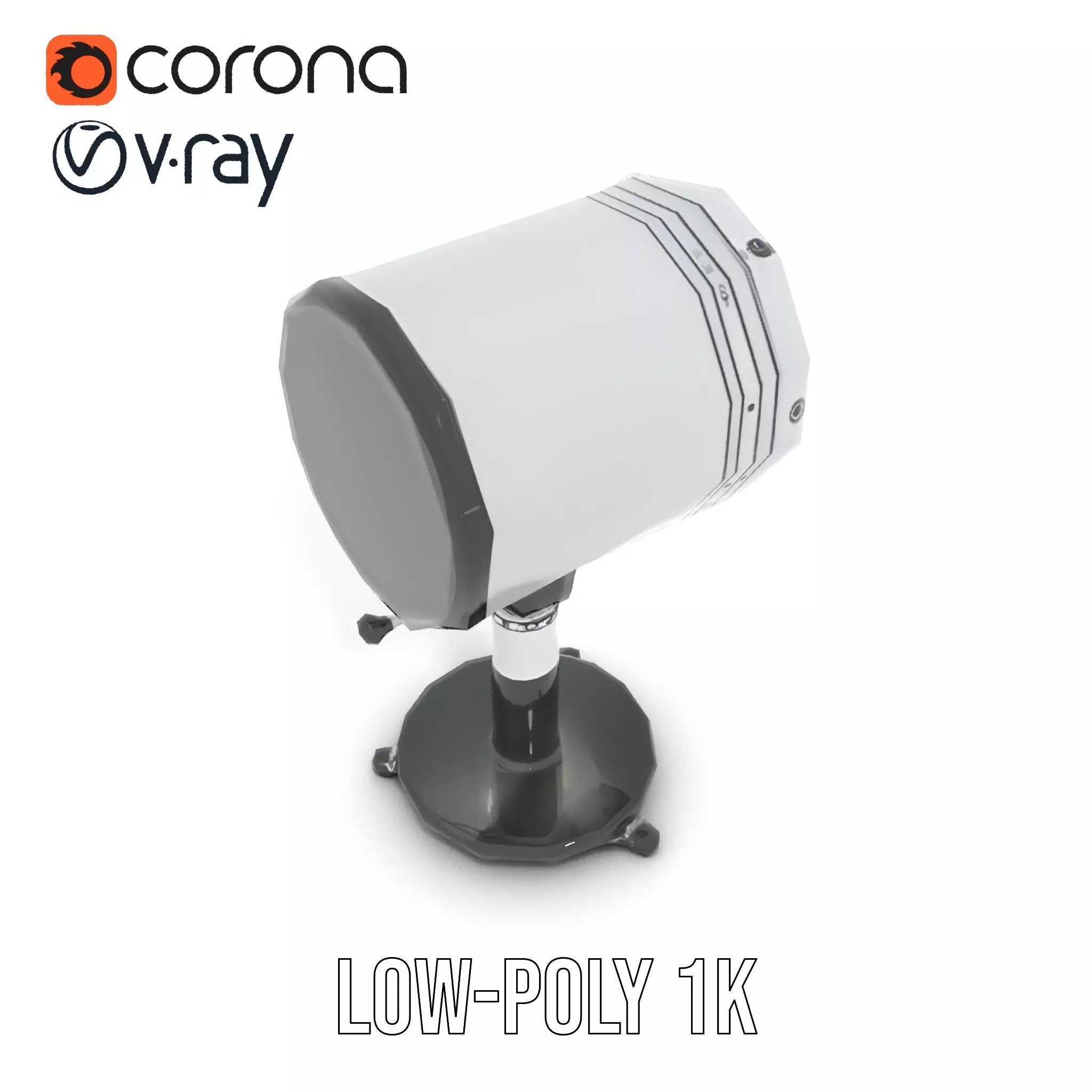 Futuristic Projector with Star Map Model Pack Low-poly 3D model_9