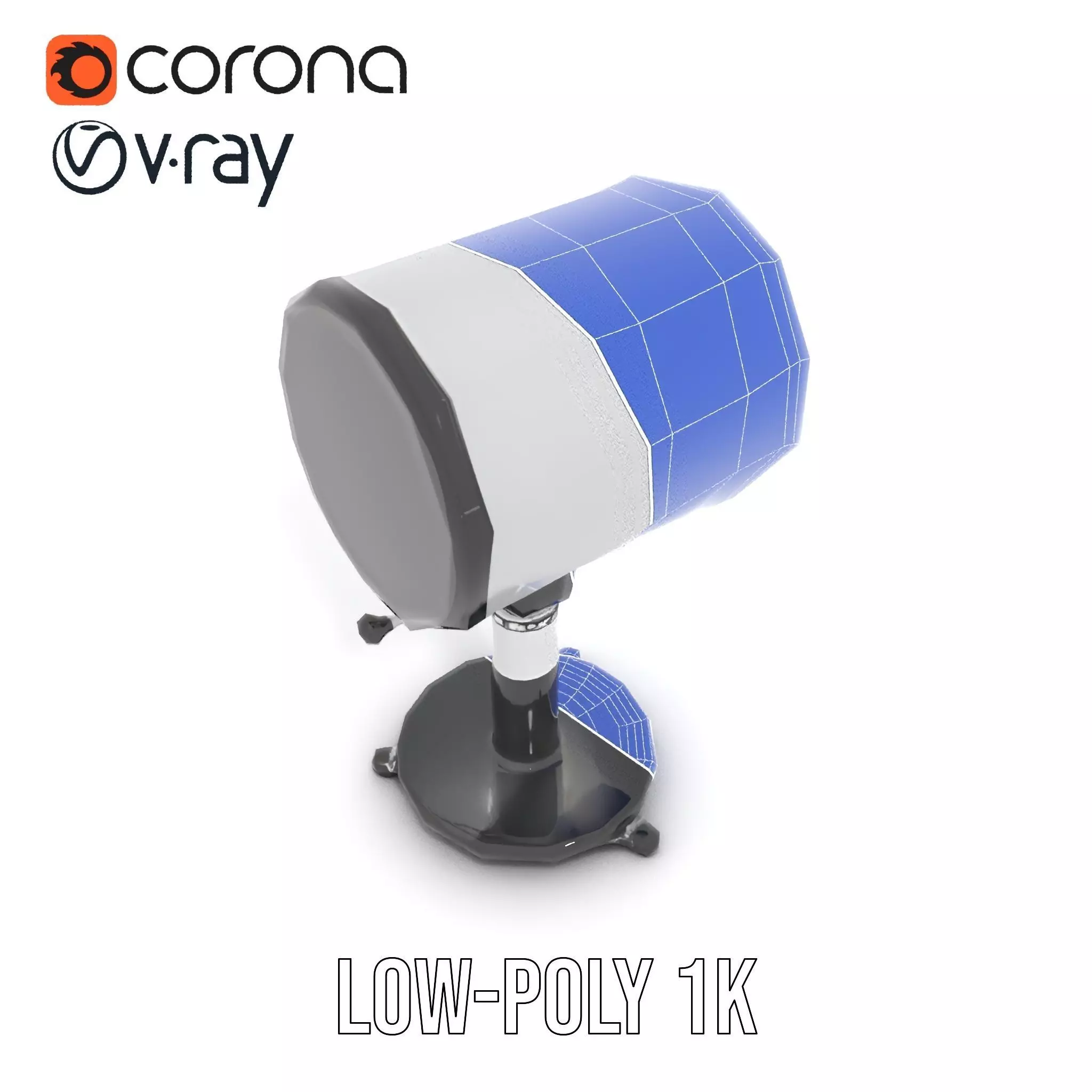 Futuristic Projector with Star Map Model Pack Low-poly 3D model_25