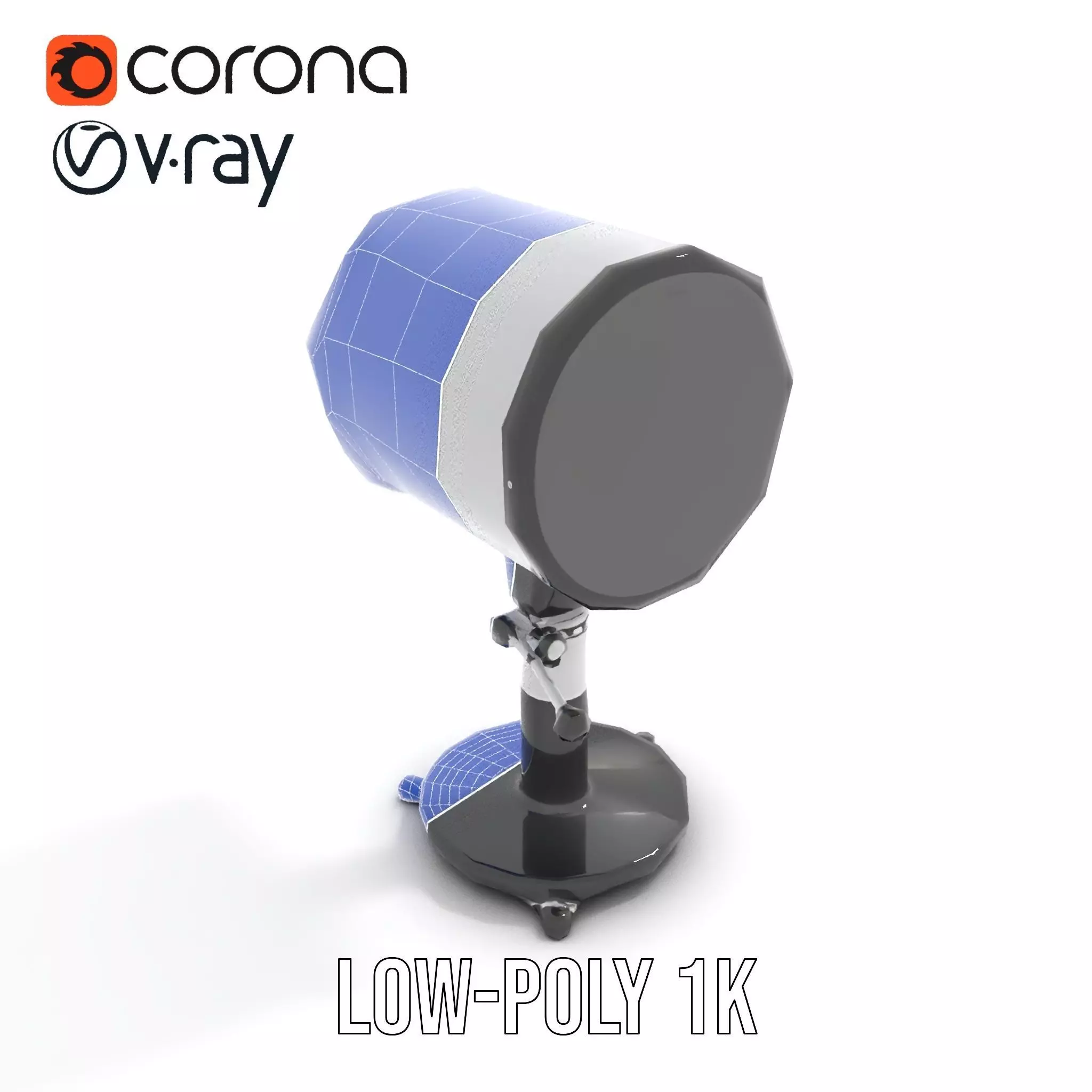 Futuristic Projector with Star Map Model Pack Low-poly 3D model_14