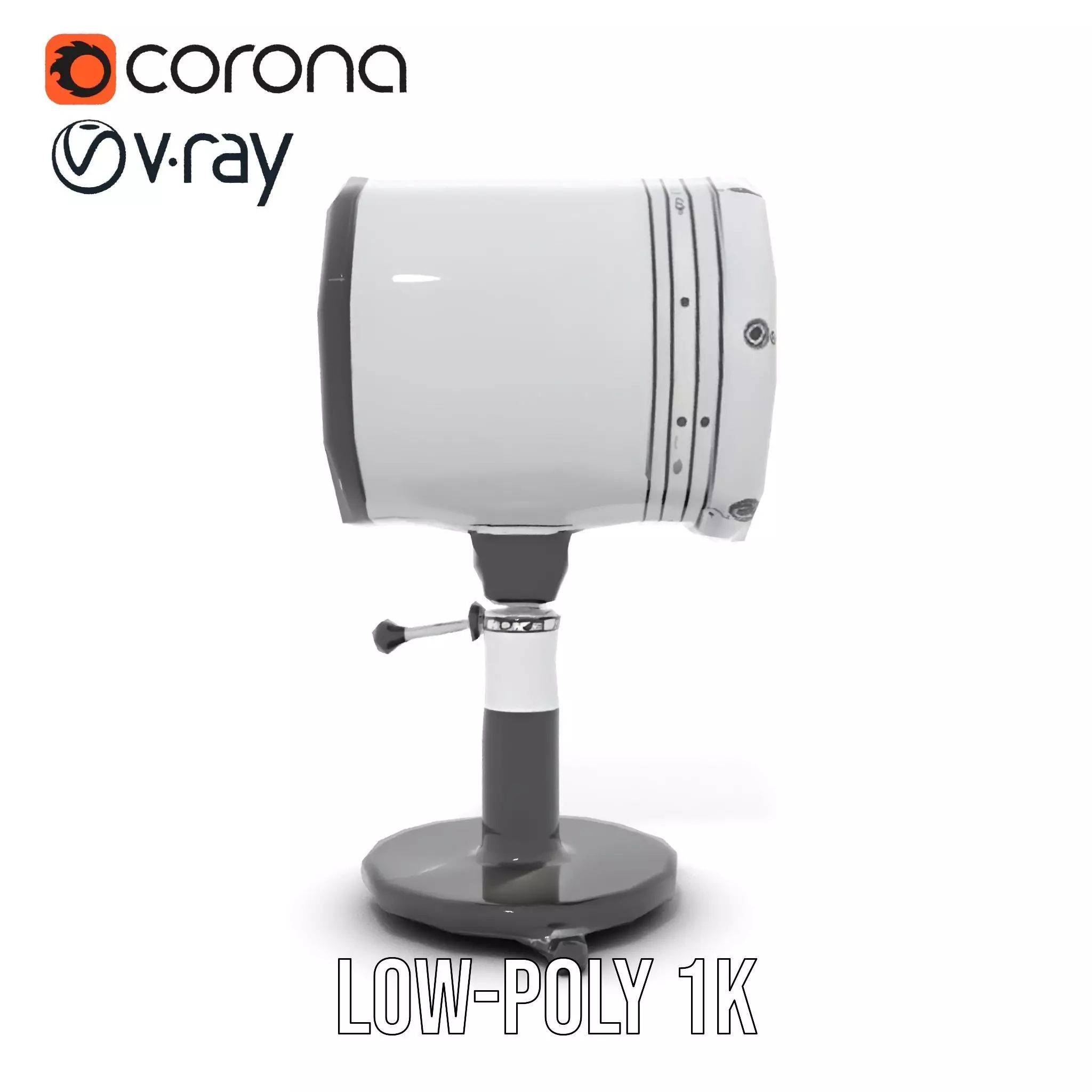 Futuristic Projector with Star Map Model Pack Low-poly 3D model_17