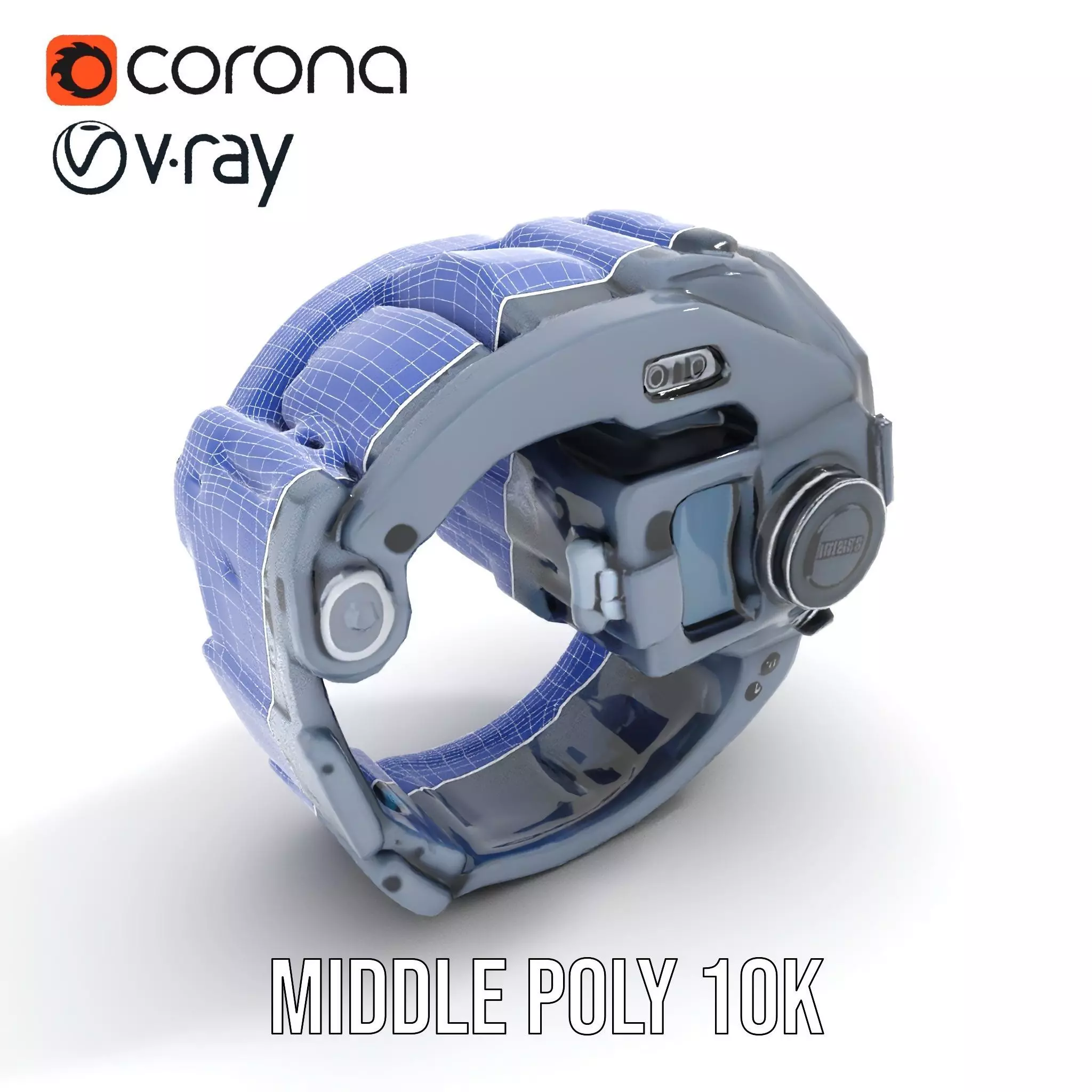 Futuristic Smartwatch Model Pack with Interactive Display Low-poly 3D model_10