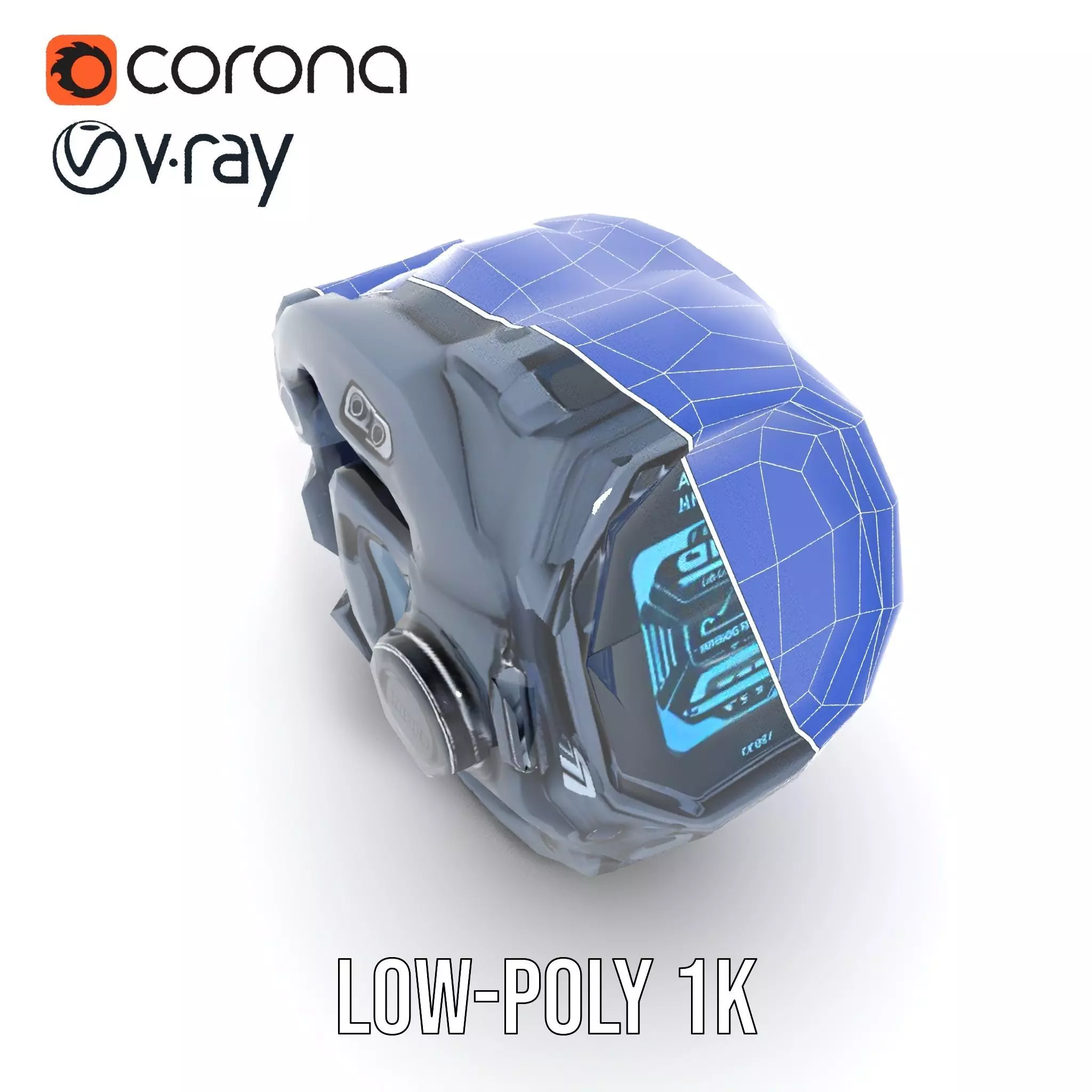 Futuristic Smartwatch Model Pack with Interactive Display Low-poly 3D model_28