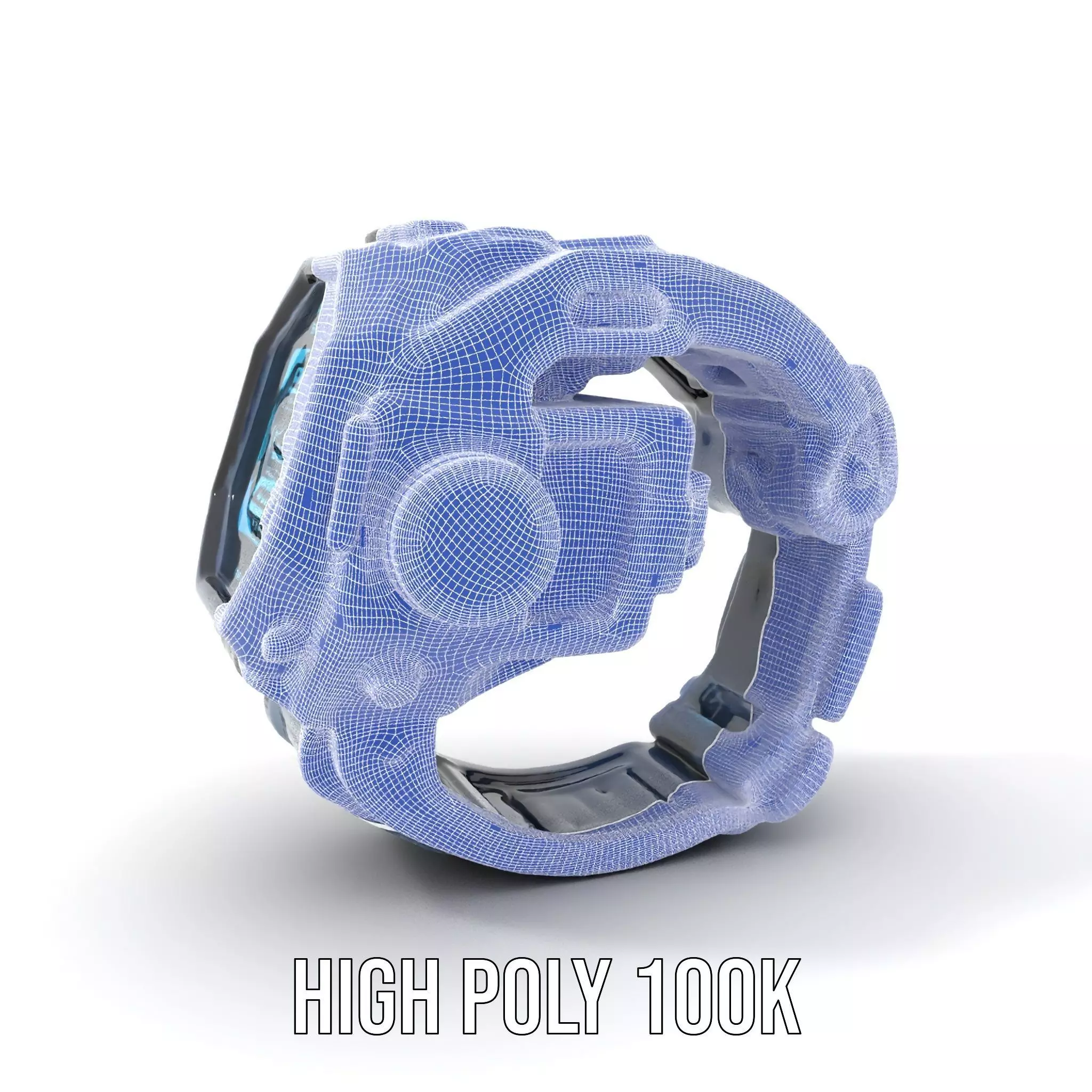 Futuristic Smartwatch Model Pack with Interactive Display Low-poly 3D model_4