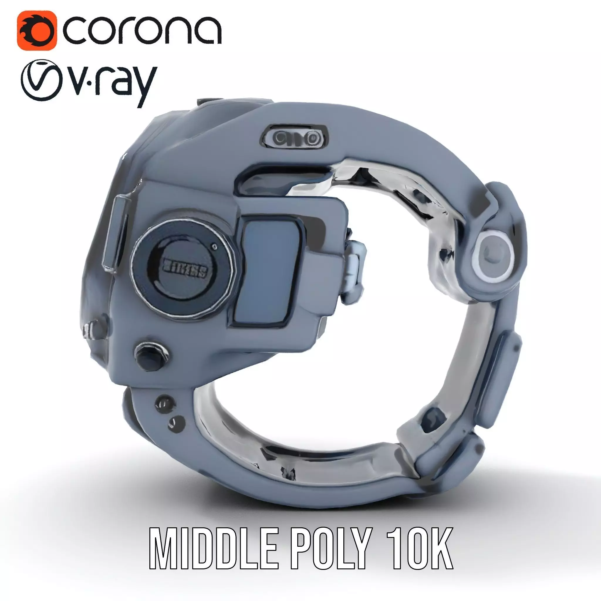 Futuristic Smartwatch Model Pack with Interactive Display Low-poly 3D model_15