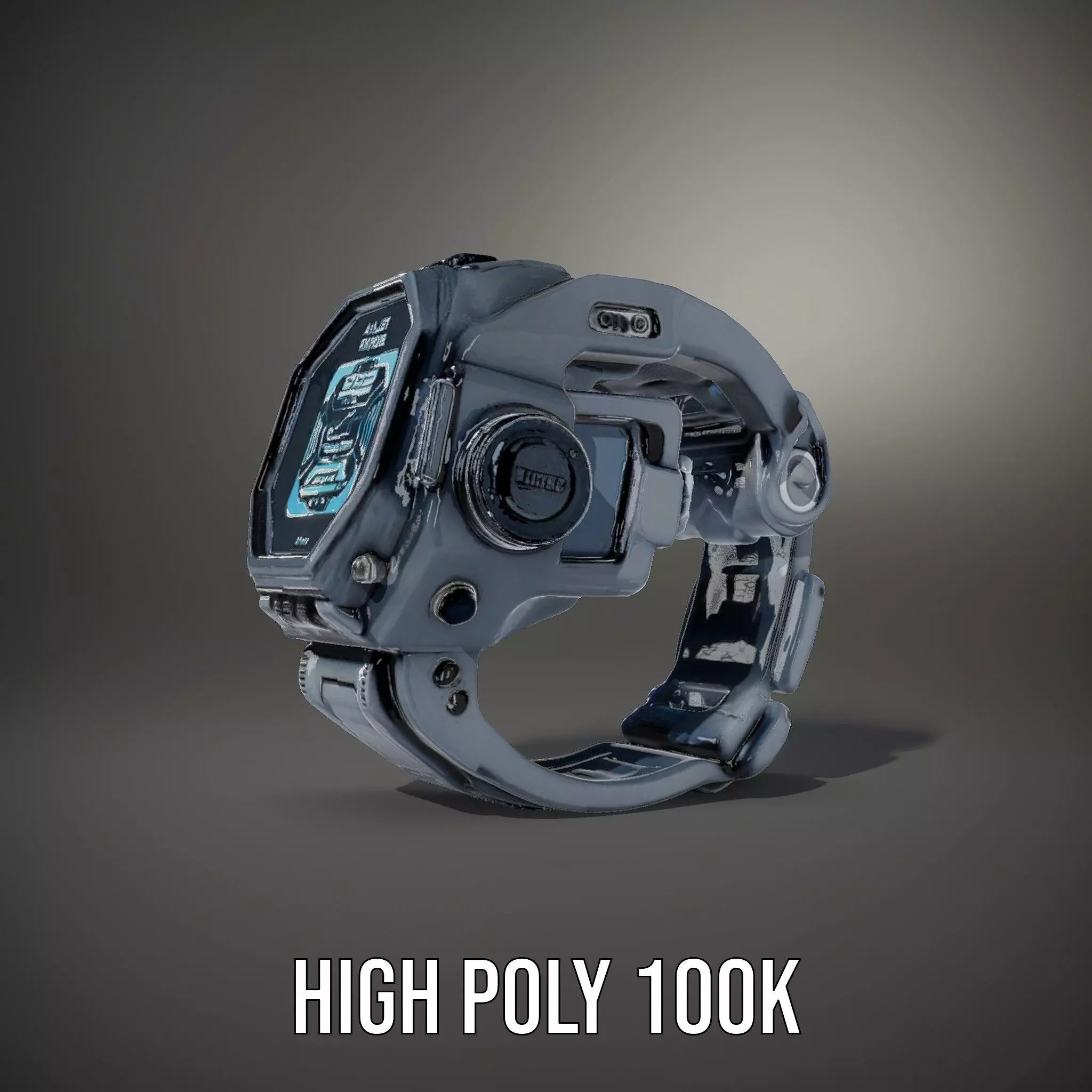 Futuristic Smartwatch Model Pack with Interactive Display Low-poly 3D model_12