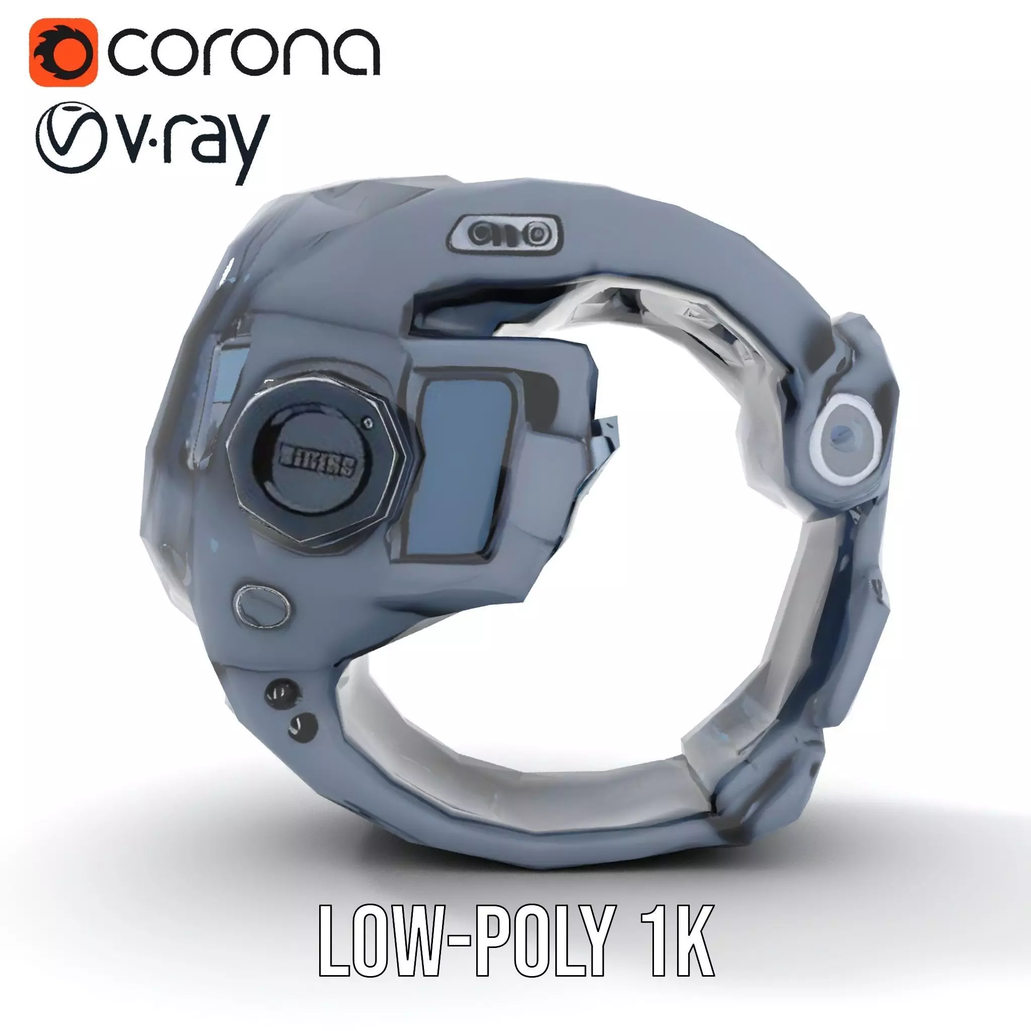 Futuristic Smartwatch Model Pack with Interactive Display Low-poly 3D model_9