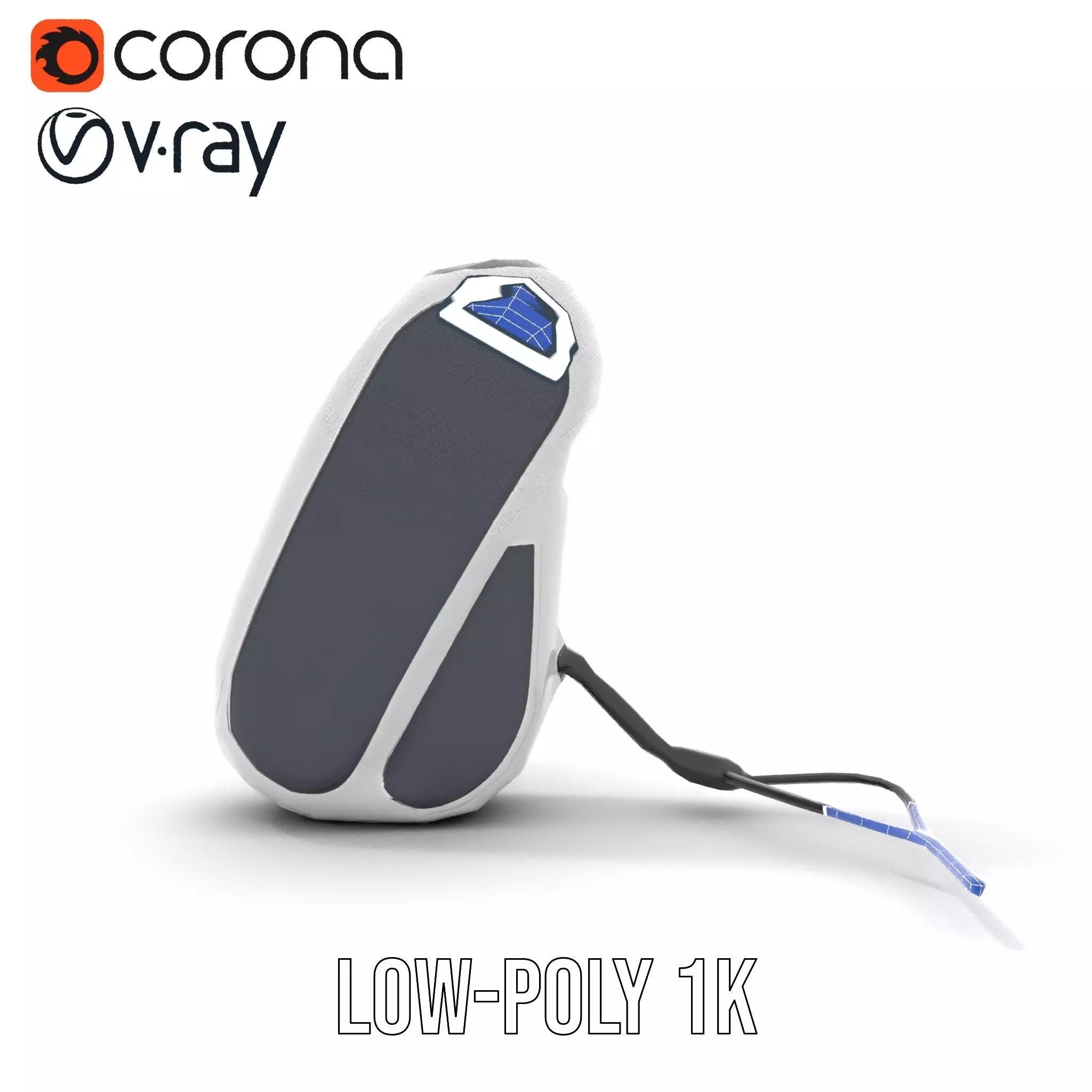 Futuristic Device Charging Dock Model Pack Low-poly 3D model_30