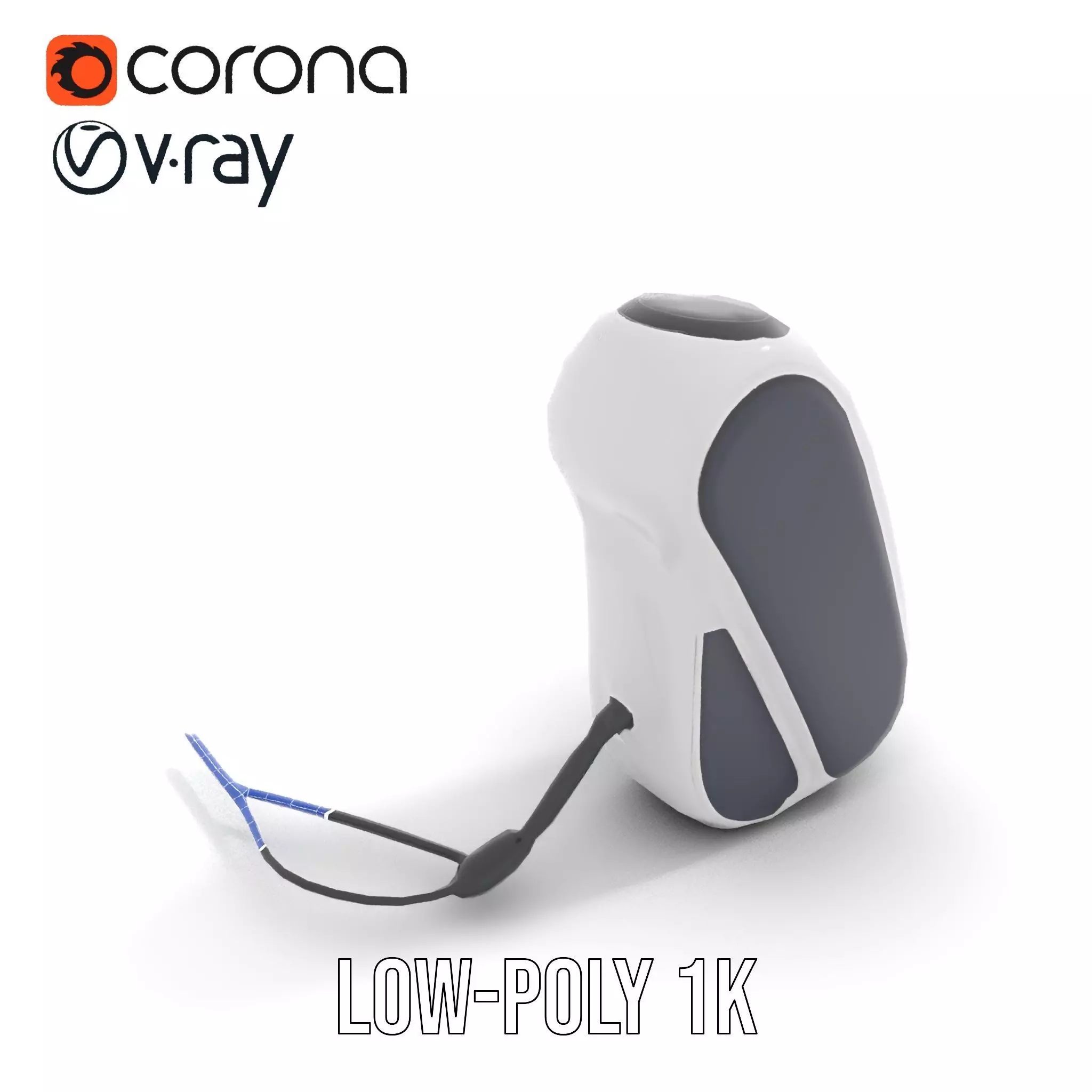 Futuristic Device Charging Dock Model Pack Low-poly 3D model_24