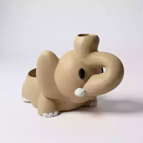 Decorative small fruit washing bowl for kitchen elephant style 3D print model