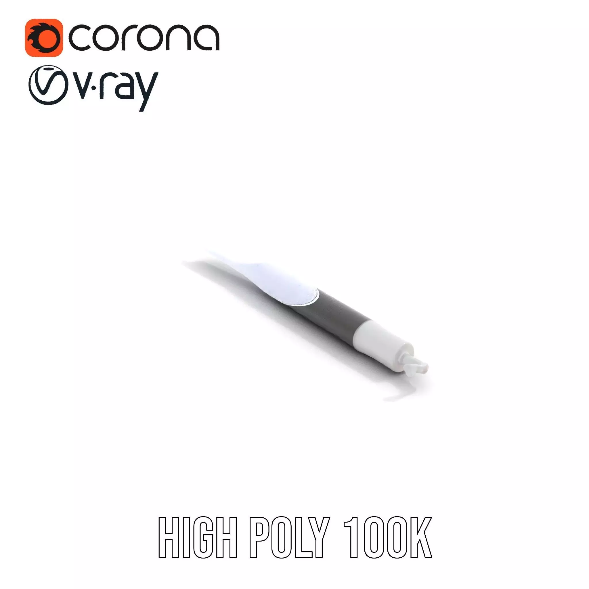 Sleek Dental Tool Model Pack for Professional Visualization Low-poly 3D model_28