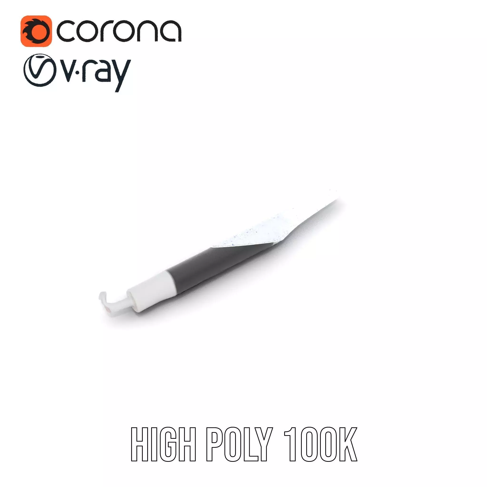 Sleek Dental Tool Model Pack for Professional Visualization Low-poly 3D model_32