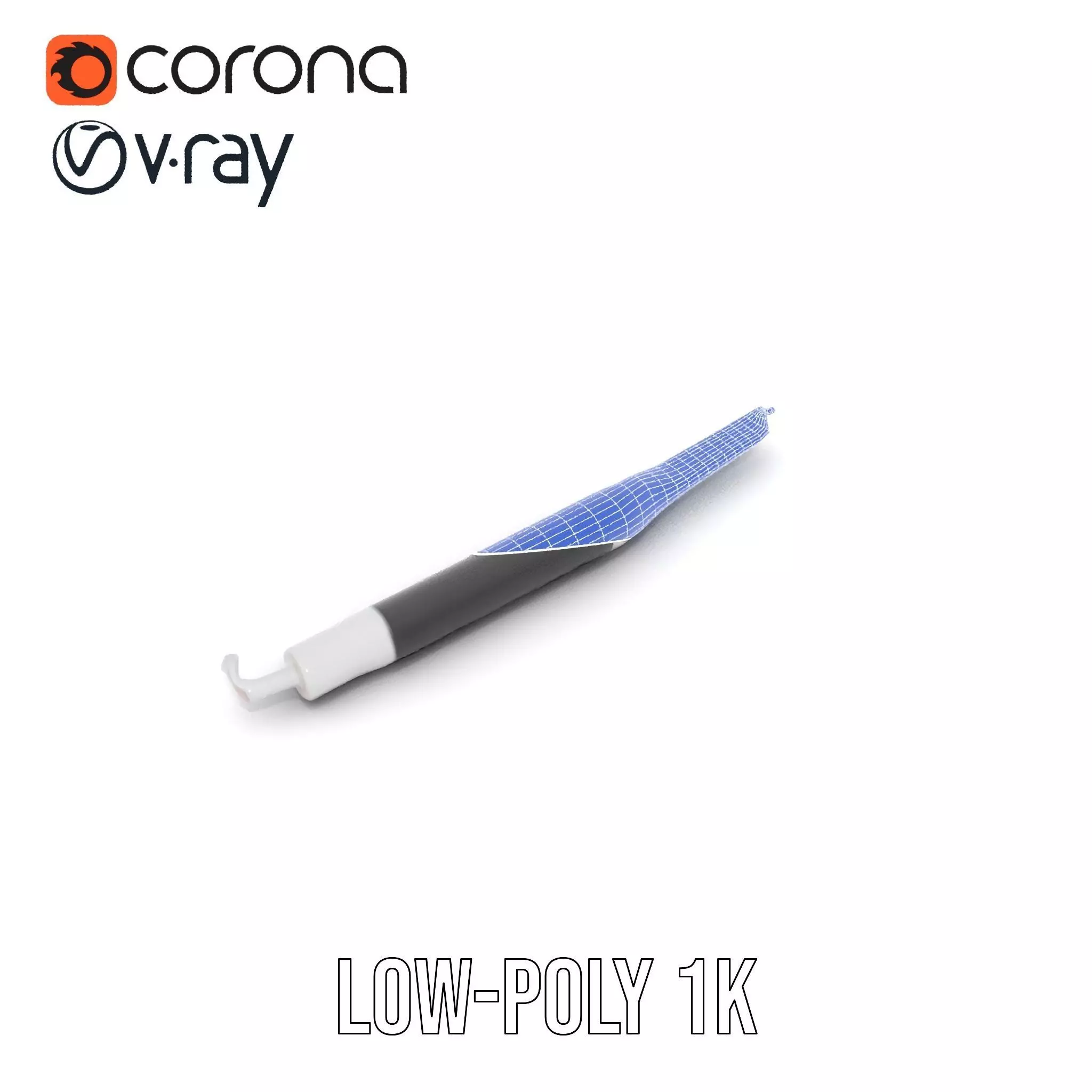 Sleek Dental Tool Model Pack for Professional Visualization Low-poly 3D model_14