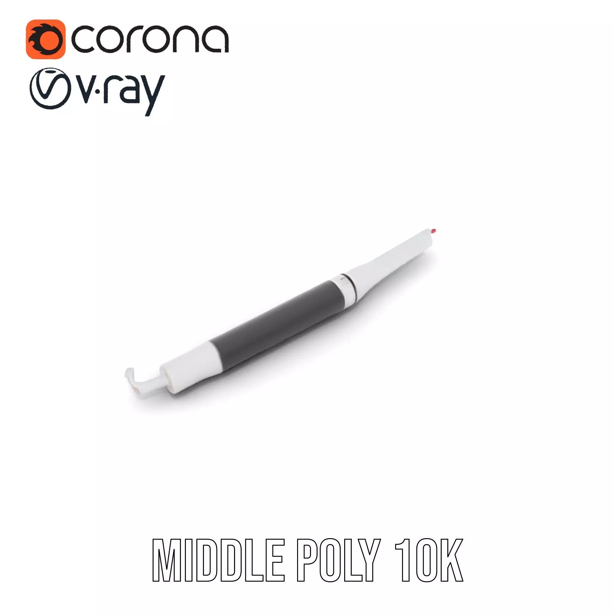 Sleek Dental Tool Model Pack for Professional Visualization Low-poly 3D model_13