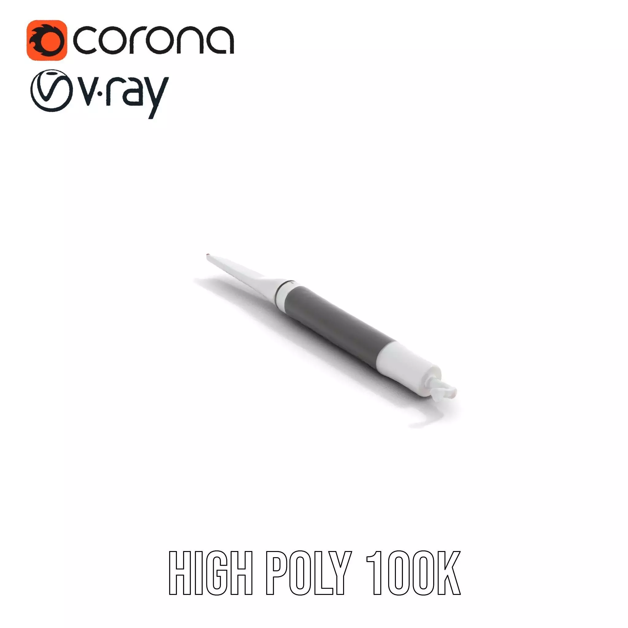 Sleek Dental Tool Model Pack for Professional Visualization Low-poly 3D model_17