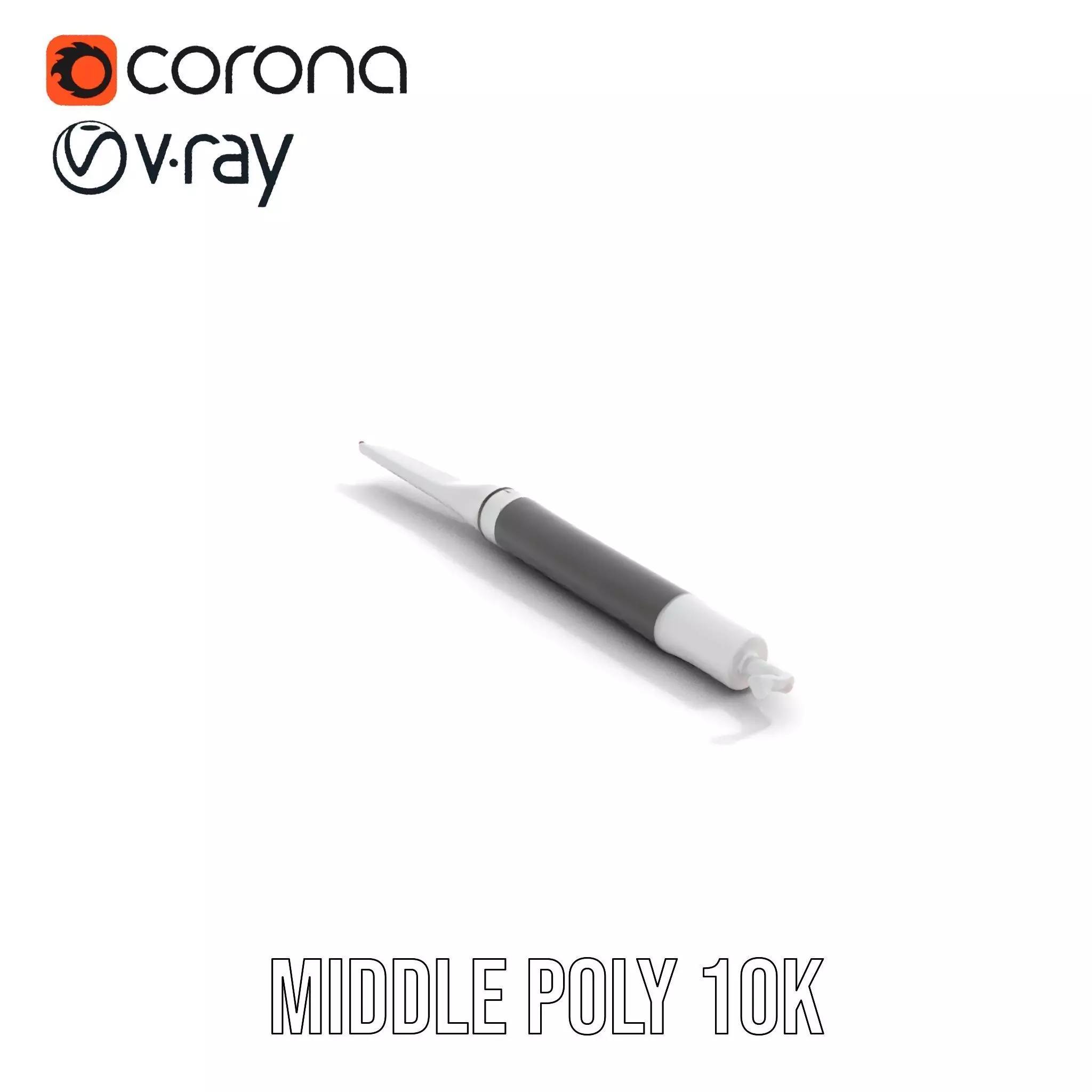 Sleek Dental Tool Model Pack for Professional Visualization Low-poly 3D model_6