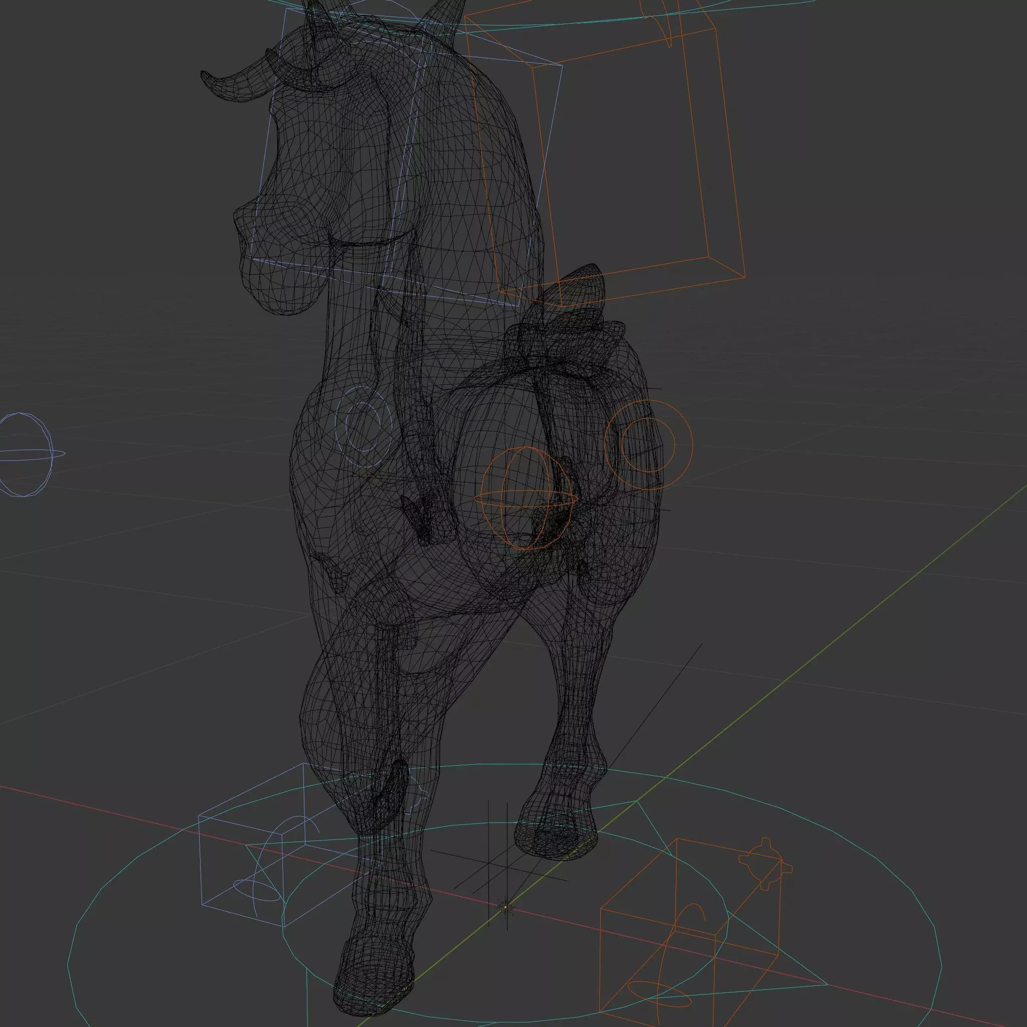 Majestic Unicorn Rigged and Animated Character Model Low-poly 3D model_10