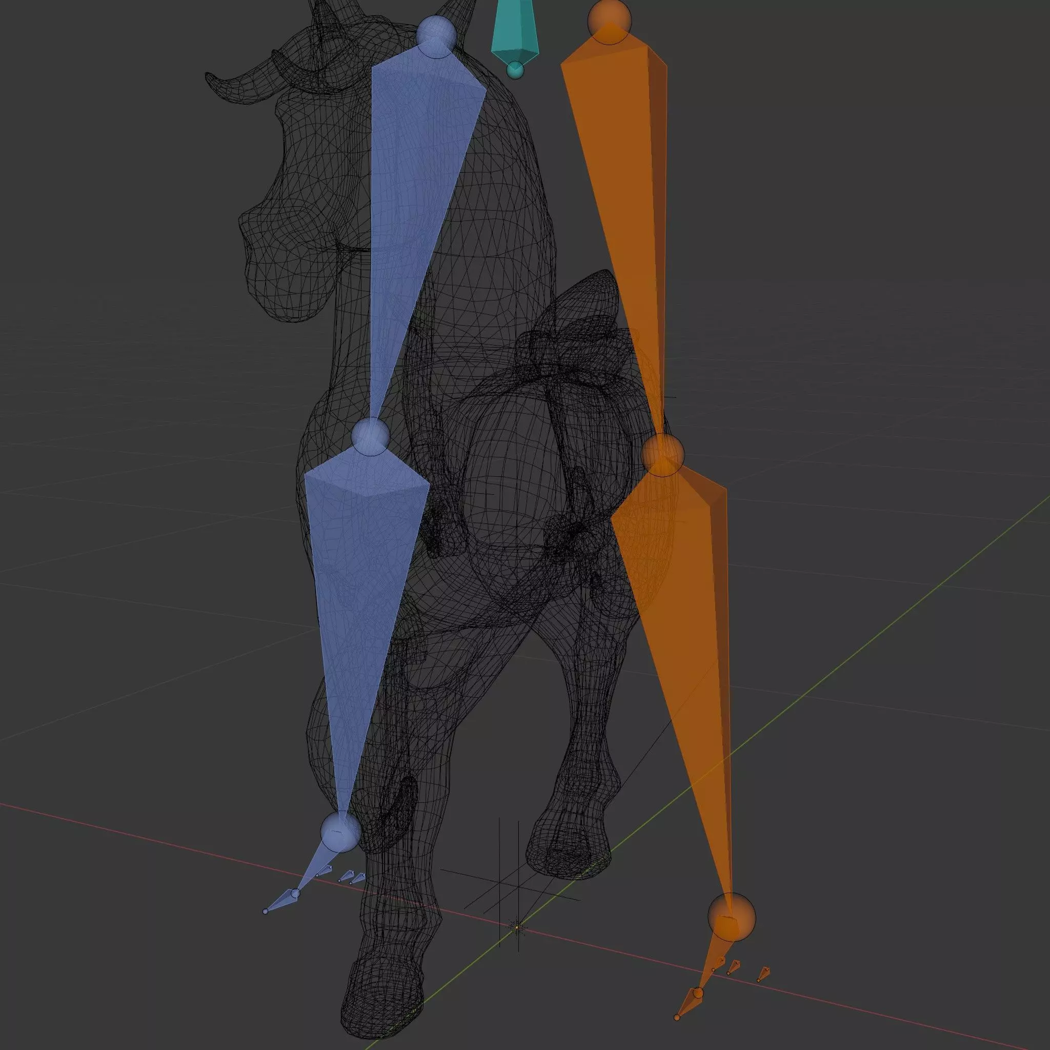 Majestic Unicorn Rigged and Animated Character Model Low-poly 3D model_7